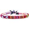 Made by Nami Braccialetto Surfer Boho - Donna e Uomo - Accessori Fatti a Mano per Festa in Spiaggia - Etnico Hippie - 100% Impermeabile e Regolabile - Amicizia Ragazze (rosso)