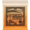 Ernie Ball, Corde in nylon per ukulele concerto/soprano, con estremità a sfera, colore trasparente
