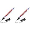 Edding 8400 CD/DVD/BD Marker - 1 penna - pennino rotondo fine 0,5-1 mm - per etichettatura permanente di CD, DVD e dischi Blu-Ray (Confezione da 2)