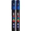uni-Ball 182551 - Marcatore POSCA PC-5M, con punta rotonda medio-fine, blu scuro, 1 pezzo (Confezione da 2)