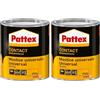 Pattex Mastice Universale, Adesivo a Contatto Universale, Forte Presa Iniziale, Per Incollaggio Di Gomma, Cuoio, Moquettes, Feltro, Sughero Rapido, Non Macchia, latta da 650g (Confezione da 2)