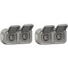 LEGRAND - Presa impermeabile doppia IP55 con Terra Plexo - Presa 2P+T 16A completa con persiana - Per posa in apparente - Montaggio orizzontale - Made in France - Grigio (Confezione da 2)