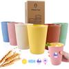 6 Bicchieri In Plastica Riutilizzabili 500ml – Infrangibili, Acrilico, Senza BPA – Perfetti Per Festa, Picnic, Campeggio – Colorati E Impilabili