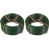 Meister Sunflower FLOR78610 Filo, Ferro, Plastificato, 1.4 mm x 50 mt, Verde (Confezione da 2)