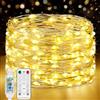 Forepin 15M Luci Stringa LED, USB Catena Luminosa con Spina USB con Telecomando 8 Programma, 150LED Luci a Stringa a LED Impermeabili Led Stringa Luci per Decorazioni Interne ed Esterne