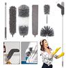 jiuzcare Spolverino per Polvere Piumini da Spolvero Duster Pulisci in Microfibra Bastone Telescopico per Pulizia Lavabile Telescopico Spolverino Polvere Manico Telescopico Allungabile per Ragnatele, 5Pcs