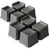 Lutown-Teen Sollevatori per letti da 7,6 cm a forma di L, resistenti, per mobili, per divani, set di 8 pezzi, colore nero