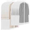 YIYAXIN 12Pcs Custodie Abiti con Cerniera, Porta Abiti Copriabiti Antipolvere Traslucida Impermeabile 60×100/120cm, Buste Custodia Abitio Armadio Coprisedili Vestiti per Smoking Cappotti Giacca Camicie Gonne