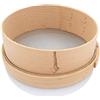 PRIMOLEGNO Setaccio in Legno Massello Certificato | Diametro 24 cm | Rete a Maglia Fine 1x1 mm | Adatto per Setacciare Farina Cereali Zucchero Polenta Riso Sabbia | Registrazione Tensione Rete
