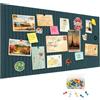 Piashow Bacheca in feltro grande autoadesiva, 60 x 40 cm, grande lavagna in sughero personalizzata, in feltro, lavagna pieghevole con nastro adesivo, per casa, cucina, ufficio, scuola, spessore 0,9 cm