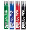 Pilot FriXion Ball Roller 0.7 Riempire la penna (set di 12, colori standard) 3 pezzi blu, nero, rosso e verde