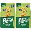 Pavesi Gran Pavesi Cracker Le Sfogline Gusto Pesto, Cotte al Forno, Snack Salato e Croccante, Senza Olio di Palma, Confezione da 12 Monoporzioni da 30g