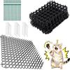 Veebmys 15 Pezzi Dissuasori per Gatti con Punte, 20x15cm Tappetino Anti-Gatto, Spina Griglia anti Cani in Plastica Rete con 15 Chiodi da Giardino per Animali Selvatici Giardino