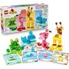 LEGO DUPLO Gioco di Costruzione degli Animali - Giochi Didattici per la Classificazione dei Colori - Set Montessori con Personaggi e Carte - Regalo di Compleanno per Bambini e Bambine da 3 Anni 10472