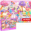 QUOKKA Puzzle Per Bambini Dai 4 Ai 6 Anni - Puzzle Da 60 Pezzi Per Bambini Dai 3 Ai 5 Anni Con Unicorni - Giocattolo Per Momenti Di Tranquillità In Età Prescolare Dai 2 Ai 4 Anni