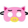 Jtnohx Feltro Maschere Animali, 10 Pz Maschera Halloween, Costume Animale per Compleanno Party Forniture (Maschera Maiale)