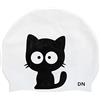 Huairdum Cuffia da nuoto in silicone, cuffia da nuoto unisex, portatile universale in silicone per il nuoto(Routine-Cat)