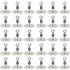 Agatige Pesca Rotolamento Girevoli Connettore, 30 Pezzi Girelle da Pesca Perline Triple Connettori a 3 Illuminano al Buio Attrezzatura all'aperto per Pesca Notturna (16mm)