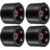 PATIKIL 4pz 70mm 78A Long Board Ruote con Rosso ABEC-9 Cuscinetti PU Nero | Cruiser Strada Ruote per Skateboard, Morbide