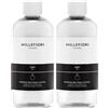 Millefiori Milano - Ricarica per Lampada Catalitica 500 ml, Nero - Fragranza Legnosa e Intensa per Profumazione Ambiente (Confezione da 2)