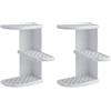 Gedy G-Oscar Mensola Doccia angolare, Colore Bianco, Dimensioni 37,3X23X23 CM Peso 0,356 kg, mensola Bagno in Resina, Finitura Bianco, Anni di Garanzia 2, Design R&S (Confezione da 2)