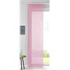 Gardinenbox 85589N - Confezione da 1 tenda a pannello, scorrevoli, con binario di scorrimento, asta di contrappeso, rosa, 245 x 60 cm