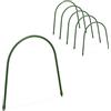 Relaxdays Archi per Tunnel da Coltivazione, Set da 6, Costruzione Individuale, Acciaio Plastificato, HL: 31x33 cm, Verde