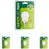 Beghelli - SUPER Led Lampadina Led E14 Luce Bianca, Lampadina Led a Sfera 7W, 700lm, 4000K (Confezione da 4)