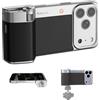 PGYTECH Kit Impugnatura RetroVa per iPhone 17 Pro, con Custodia Vintage, Impugnatura Bluetooth per Smartphone, Slot MicroSD, Filettatura 1/4-20, Controlli Fisici e Integrazione App
