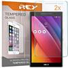REY Pack 2X Pellicola salvaschermo per ASUS ZENPAD 8 Z380C, Pellicole salvaschermo Vetro Temperato 9H+, di qualità Premium Tablet