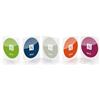 NFC21 5 NFC Sticker Flexi |888 Byte | NFC Tag Adesivi | 30mm| per Gli Smartphone NFC
