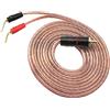 XMSJSIY Cavo audio HiFi OFC placcato oro, da RCA a doppio pin a banana, connettore di fascia alta per amplificatori e subwoofer (2 m)