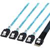 chenyang CY Slim Line SAS 4.0 SFF-8654 4i 38 Pin Host a 4 SATA 7 Pin Target Hard Disk Fanout Raid Cavo 50cm