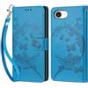 KENHONER Custodia per iPhone 17e / 16e Cover, Blu | Portafoglio in Pelle PU Retro, Antiurto Flip, Slot per Schede, Funzione Stand, Chiusura Magnetica