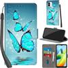 PHINIENLAND Cover per Xiaomi Redmi A1 / A2 / Poco C50 Case PU Pelle Custodia [Kickstand] [Chiusura magnetica] [Slot per Schede], Portafoglio Flip Custodia per Redmi A1 Plus / A2 Plus,Farfalla verde