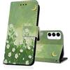 DiaryTown Cover per Samsung Galaxy S24 FE 5G Custodia in PU Pelle a Libro Motivo Flip Caso Magnetica Portafoglio Blocco Carta Slot Antiurto Protettiva Cover per Galaxy S24 FE 5G - Vintage Floreale