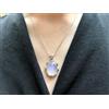 Loveing Pietra Lunare Arcobaleno Gemma 925 Argento Sterling Artigianale Ciondolo