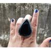 Splendido Onice Nera Gemma 925 Argento Sterling Mano Anello Tutte le Misure AC-6