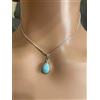 Pendente Fatto A Mano In Argento Sterling 925 Con Gemma Larimar Dei Caraibi S-38