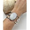 Bracciale In Argento Sterling 925 Con Pietra Di Luna Naturale S-57 Artigianale