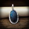 Pendente Fatti A Mano In Argento Sterling 925 Con Gemma Labradorite Smart 2.9"