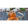 Bracciale Cuff In Argento Sterling 925 Fatto A Mano In Ambra Baltica RM-25