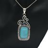 Ciondolo Fatto A Mano In Argento Sterling 925 Con Triplet Opale E Topazio Blu 3"