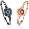 TOTWOO Braccialetti di Coppia Touch con Collegamento Bluetooth Uno a Uno tramite App, Luci e Vibrazioni - Regalo Perfetto per Coppie a Distanza, in Acciaio Inossidabile 316