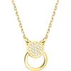 Sofia Milani - Collana da Donna in Argento 925 - Placcata in Oro con Pietra Zircone - Ciondolo a Cerchio - N0611