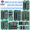 Batteria al litio agli ioni di litio 2S 3S 4S 18650 Scheda di protezione del caricabatterie BMS 20A 25A 40A 60A Migliora l'equilibrio con l'equilibrio per il motore del trapano