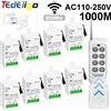 tedeligo Mini interruttore della luce wireless RF 433 Mhz con telecomando 1000M di distanza Ac220V interruttore ricevitore relè per ventola lampada a LED domestica