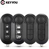 NONE KEYYOU Nuova Custodia per Chiave Auto Telecomando per Fiat 500 Panda Punto Bravo Ducato Peugeot Boxer Citroen Jumper con Lama SIP22 Non Tagliata