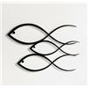 DEKADRON Decorazione da parete in metallo a forma di pesce, 46 x 25 cm
