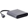 Unitek UNITEK V1404B adattatore cavo video 0,15 m USB Type-C 2 x HDMI Grigio